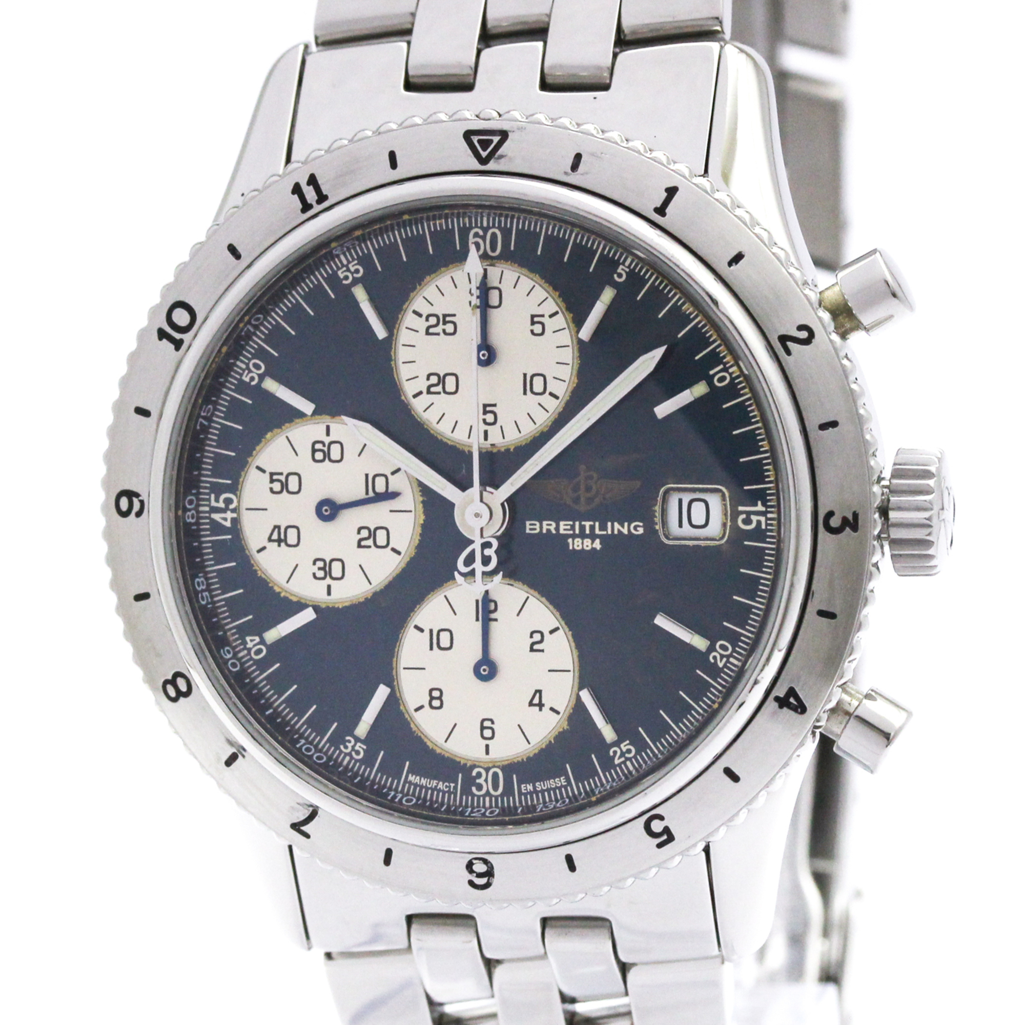 Breitling Navitimer Aviastar Steel Automatic Watch A13023 Polished